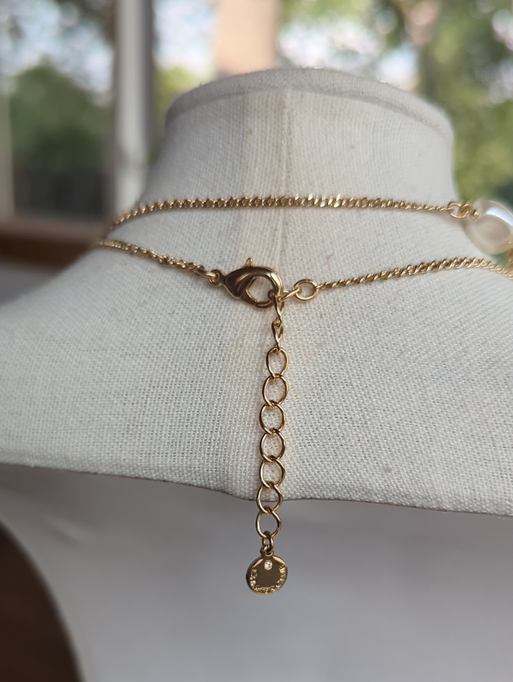 Charter Club Gold-Tone Faux Pearl Station Necklace, 42"-44" Adjustable - Picture 5 of 13